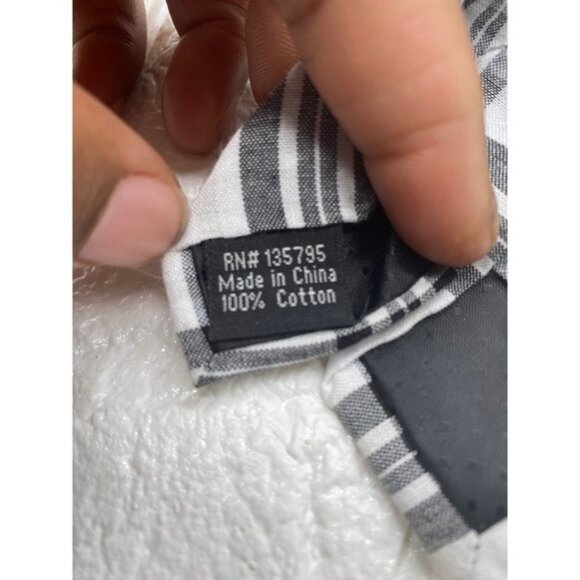 Skinny Tie Madness‎ - Men’s Plaid Tie Black White SKM2116 - Picture 7 of 11